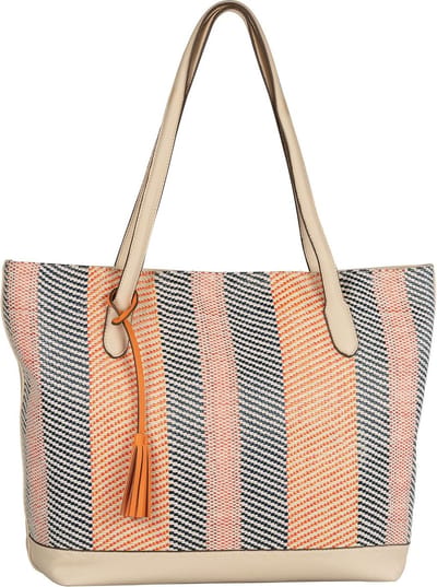 Gabor Schoudertas Annett Zip Shopper Stripes Multi Beige
