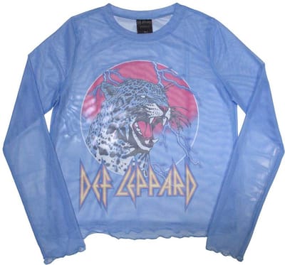 Def Leppard - Lightning Leopard Longsleeve top - XS - Blauw