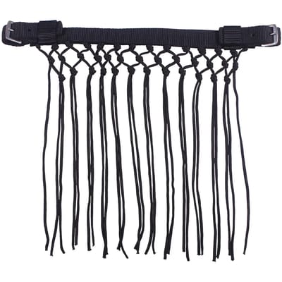 Vliegenfrontriem Knotted Zwart Cob