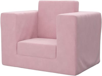Kinderslaapbank - Peuter bankje - Ontspannen en spelen - Zacht pluche materiaal - 52 x 104 cm - Roze