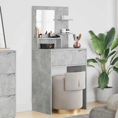 vidaXL - Slaapkamer - Toilet - Tafels - Beton - Grijs - 80 - x - 39,6 - x - 135 - cm