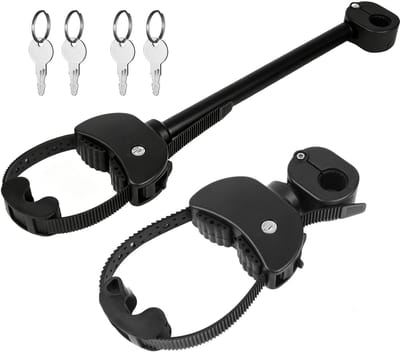 Zwarte Framehouder Set met Band Fietsendrager (2 Stuks) – 45 cm Strap – Voor E-bike & Fiets – Caravan & Camper