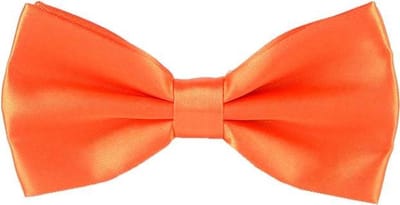 Fako Fashion - Vlinderstrik - Vlinderdas - Strik - Satijn - Voorgestrikt - 12.5cm - Oranje