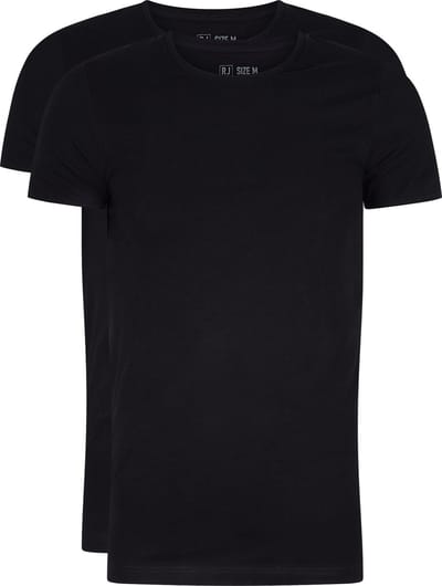 RJ Everyday 2-Pack Maastricht T-Shirt Ronde Hals Zwart L