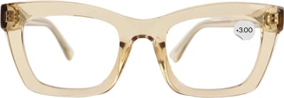 Montour Leesbril - FIENE - plus 3.00 - Vierkant Model - Beige - Dames - Heren - Unisex