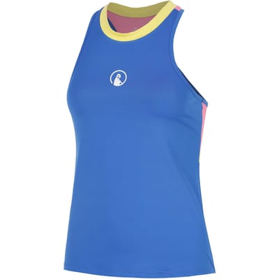 Quiet Please Racerback 2.0 Tanktop Dames-blauw, wit