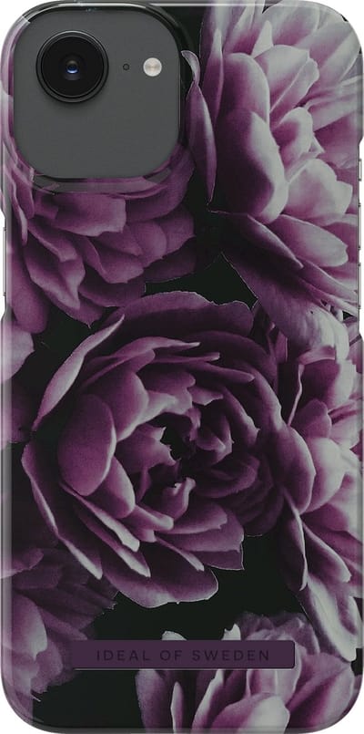 iDeal of Sweden Printed Case geschikt voor Apple iPhone 13 / 14 / 15 / 16E Deep Purple Bloom