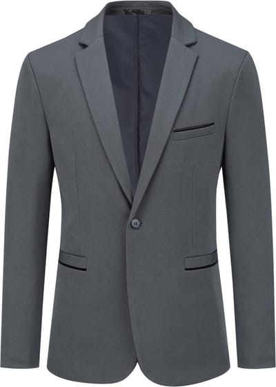 ALLTHEMEN Heren Stretch Blazer Slim Fit Jasje - Zakelijk Pak Jasje - S