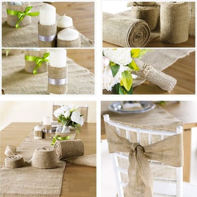 Dailygoods- Jute Koord 10 m/rol - Vintage Tafelloper - Decoratie - Handwerk - Bruiloft - Multifunctioneel Gebruik - Jute Stof