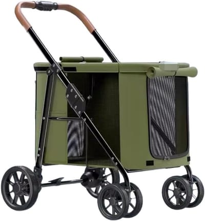 Huisdieren Kinderwagen - Dierenbuggy Wandelwagen - Reizen met Huisdieren - Vouwbaar Fietskar Ontwerp - 74 x 41 x 48 cm