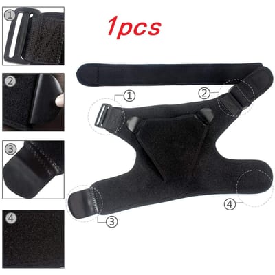 Attelle d'épaule réglable avec coussinet de pression pour hommes et femmes Support et protection de l'épaule gauche droite black