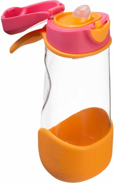 b.box Sportdrinkfles en Waterfles | Eenvoudig Vast te Houden Fles met Lekvrij Deksel | Cool Modern Kindvriendelijk Ontwerp, Kantel en Neem een Slokje | 450 ml