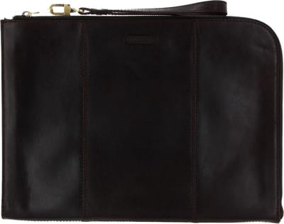 SADDLER Laptop hoes met laptopvak Matheo Laptop Case Dark Brown Bruine