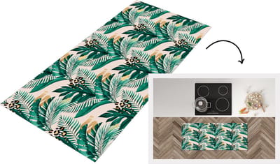 Keukenloper - Loper keuken - Panterprint - Roze - Goud - 120x50 cm - Keukenloper vinyl