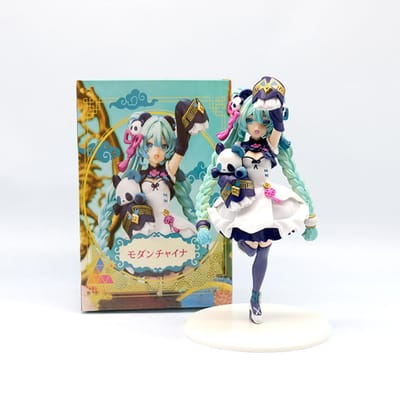 Figurine d'action mode 18cm Hatsune Miku Adorable Style Panda Chinois Kawaii Modèle Fille PVC Modèle de Collection Ornement de Bureau