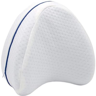 Coussin entre les jambes - Modèle ergonomique - Mémoire de forme - Taie lavable - Hypoallergénique wit