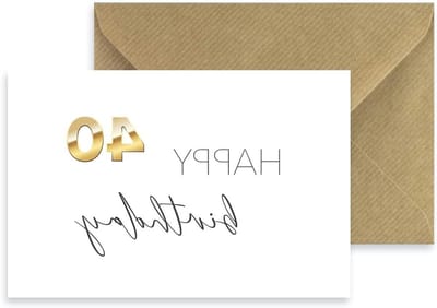 Verjaardagskaart 40 jaar - vouwkaart 10,5 x 14,8 cm - premium kwaliteit - feestelijke uitstraling - ShopVlot
