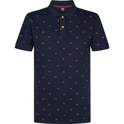 Petrol Industries - Heren Piqué polo OlaVerde - Blauw - Maat M