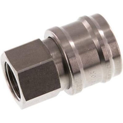RVS DN 7.2 (Euro) Luchtkoppeling Snelkoppeling G 3/8 inch Binnendraad - CLS7-F-S-038