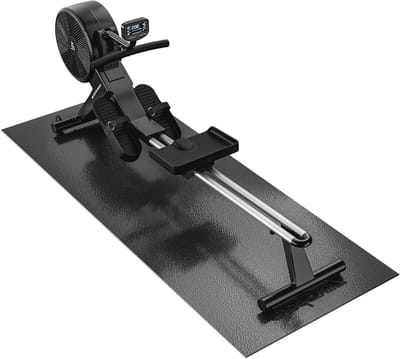 Loopbandmat - Fitnessmat Hometrainermat - Vloer Beschermen - Hoge Dichtheid PVC - 244 x 91 cm - Zwart