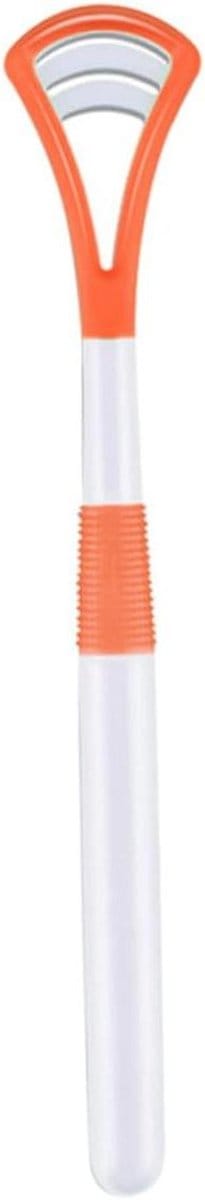 Tongreiniger Set - Scraper Hulpmiddelen - Frisse Adem - Ergonomisch Ontwerp - 18x3 cm - Oranje