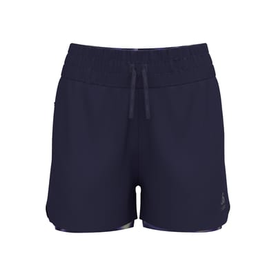 Odlo Zeroweight Print 3in 2in1 Hardloopshorts Dames-Donkerblauw