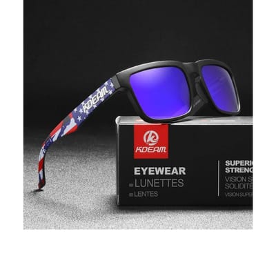 Nieuw KDEAM Merk Hoge Kwaliteit Vierkante Zonnebril voor Heren Sport Gepolariseerde Zonnebril 2025 Reflecterende Coating Kleurrijke Lens UV400 Only Sunglasses