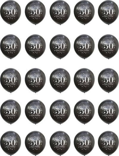 Feestelijke 50 Jaar Ballonnen - Set van 25 Stuks voor een Verjaardag in Stijl!