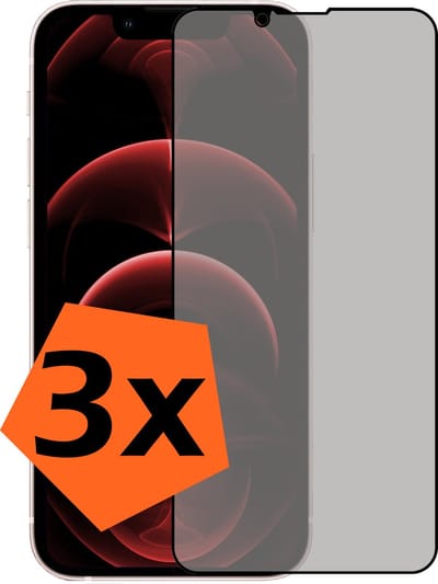 Screenprotector - 3 Stuks - Geschikt voor Apple iPhone 13 Mini - Privacy Filter - Gehard Glas - Beschermglas - Tempered Glass - Screen Protector