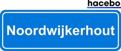 Hacebo - Plaatsnaam Sticker - 29x10 CM - Noordwijkerhout sticker - Verkeersborden sticker - grappige cadeaus - Noordwijkerhout