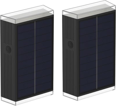 Zonne-wandlampen voor buiten, waterdicht, met automatische sensor, voor tuin/terras, 2 stuks