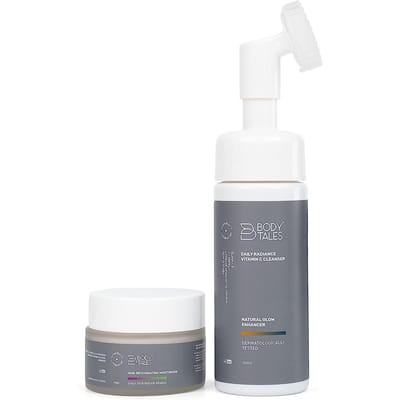 Bodytales huidhydraterende reiniger en huidverjongende vochtinbrengende crème (Set van 2) 150 ml+50 g schoon