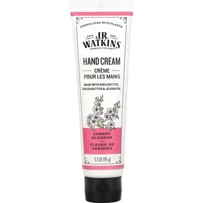 J R Watkins, Hand Cream, Cherry Blossom, 3.3 oz (95 g) white
