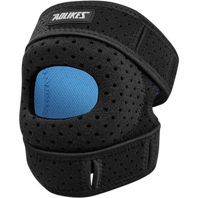 Genouillère Aolikes pour soulager la douleur Manchon de compression pour le genou Support pour l'arthrite Entraînement Genouillère noir