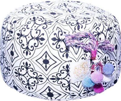 Yogakussen - 31cm rond - 18cm zithoogte - Meditatiekussen voor yoga - Wasbare hoes van ÖkoTex biologisch katoen - gevuld met speltschillen van Bioland Demeter molen - Zafu reiskussen