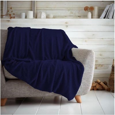 Extreem Zachte Teddy Plaid - Pluizige Dekens voor Bank en Bank - Luxe Fleece Deken Marineblauw 150x200 cm