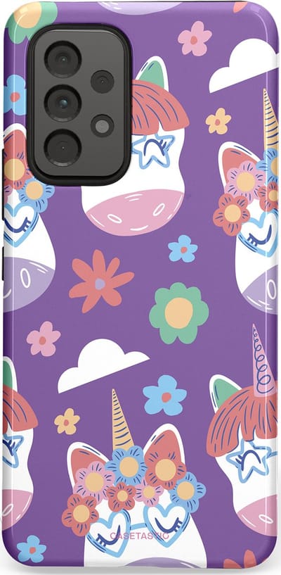 Casetastic Hoesje Geschikt voor Samsung A53 - Stijlvolle Beschermende Duo-layer Case - Eenhoorn Magie