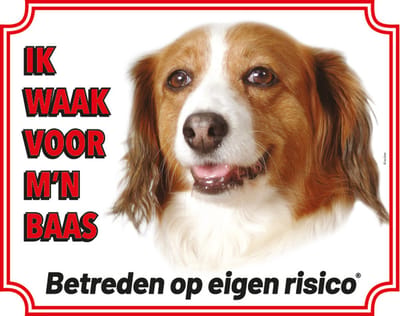 Kooikerhondje Waakbord - Ik waak voor mijn baas