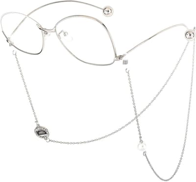 Brillenkettingen Set - Parels Lanyard - Bril Beschermen - Handgemaakt Ontwerp - 65/80 cm - Goudkleurig