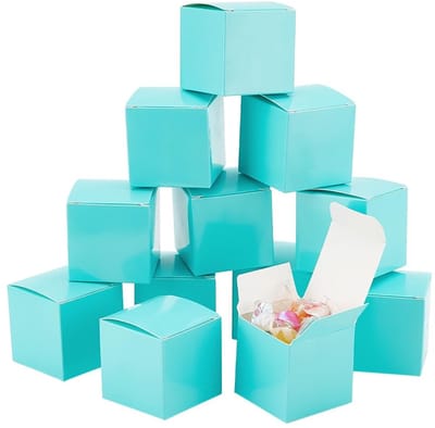 Allecto - Mini Paper Gift Boxes - Cadeauboxen - Vouwbaar - Blauw - Geschenkverpakking - Perfect voor Feesten - 30 Stuks