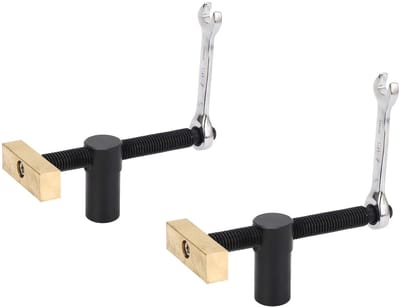 Dailygoods- Schroefklem Verstelbaar - Klem voor Houtbewerking - Roestvrij Staal - Blok Klem - Hoek Stop Klem - Geschikt voor 19/20MM Gat - Bankklem