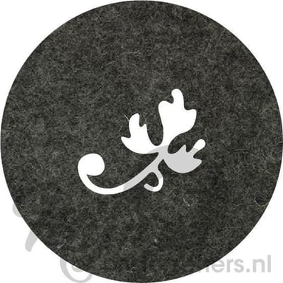 Design shapes 1 vilt onderzetters - Gemeleerd antraciet - 6 stuks - 10 x 10 cm - Tafeldecoratie - Glas onderzetter - Cadeau - Woondecoratie - Tafelbescherming - Onderzetters voor glazen - Keukenbenodigdheden - Woonaccessoires - Tafelaccessoires