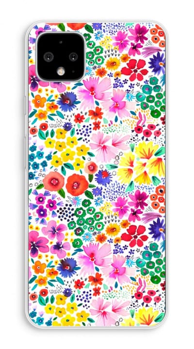 Case Company® - Hoesje geschikt voor Google Pixel 4 XL hoesje - Little Flowers - Soft Cover Telefoonhoesje - Bescherming aan alle Kanten en Schermrand