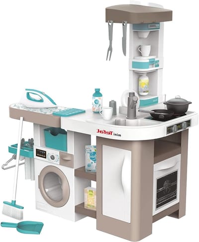 Kinderkeuken - Huishoudelijk speelgoed - Rollenspel - 36 accessoires - 87x64x100 cm - Wit