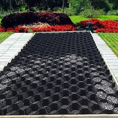 Grindrooster - Grindstabilisator - Opritten Stabiliseren - Duurzaam HDPE Materiaal - 2x6 meter - Zwart