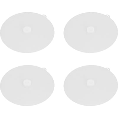 4 Pièces 23cm Couvercle en Silicone Réutilisable Résistant à la Chaleur Couvercle en Silicone pour Tasse Bol Assiette Micro-ondes Lave-vaisselle