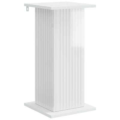 vidaXL - Plantenstand - Hoogglans - Wit - 30,5 - x - 30 - x - 60,5 - cm - Bewerkt - hout