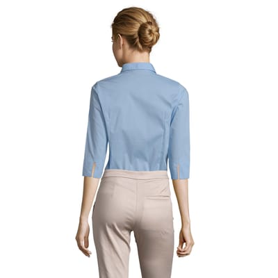 SOLS Dames/Dames Stretch 3/4 Mouwen Blouse (Heldere lucht)