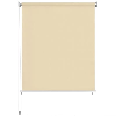 vidaXL - Rolgordijn - voor - buiten - 225(B)x140(H) - cm - crèmekleurig