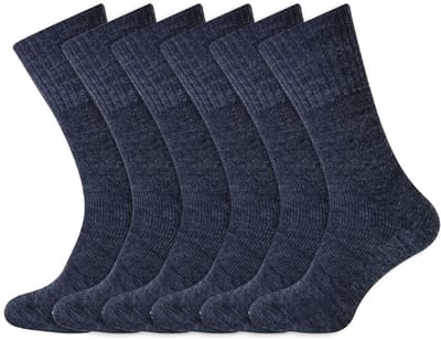 Heren sokken zonder elastiek | Wollen sokken | Merk: Basset | Kleur: Antraciet | Maat: 39 t/m 47 | 6 Paar